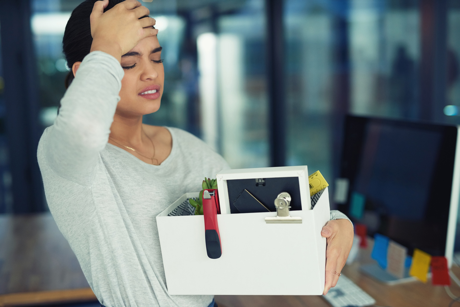 Shes' been laid off from work